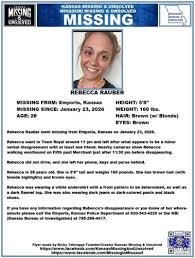 Rebecca Rauber Found Deceased After Disappearance in Emporia