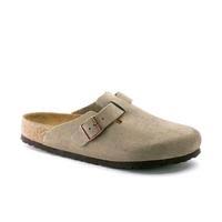 Birkenstock Boston Suede "Taupe" Unisex Sandal - Hibbett