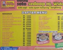 Gambar Daftar Menu dan Harga Soto Solo KK yang terjangkau