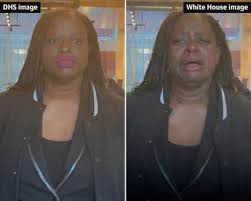 White House posts digitally altered image of woman arrested after ICE protest