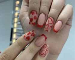 Image of Heart Valentine's Day Nails