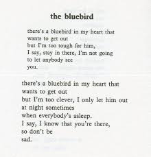 Charles Bukowski. Bluebird in my heart | Words of Wisdom | Pinterest via Relatably.com