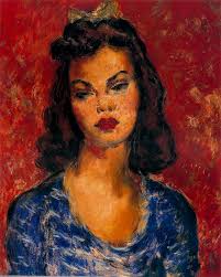 Portrait of Georgina Xenia Alberú - Arturo Souto. Artist: Arturo Souto. Style: Expressionism. Genre: portrait. Tags: female-portraits - portrait-of-georgina-xenia-alber