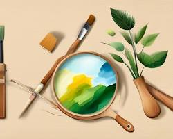 Image of painter using ecofriendly paint and tools