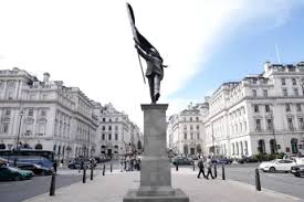 How did Banksy put up a statue in central London?