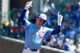 Nico Hoerner playing shortstop for the Chicago Cubs