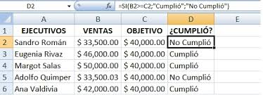 Resultado de imagen para funciones anidadas excel