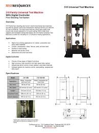 316 Family Universal Test Machines | PDF