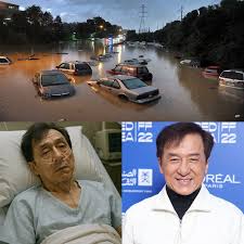 Sad news: 15 minutes ago in Beijing, a massive flood claimed the lives of 30 people. More heartbreakingly, one of them was the legendary 2016 honorary Oscar winner – Jackie Chan. His