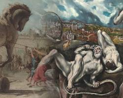 Image of Aeneid Book 2 classical art Trojan Horse Laocoön Death of Priam Aeneas flees Troy