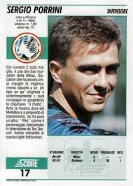 1992 Score Italian League #17 Sergio Porrini Back - 9208-17Bk