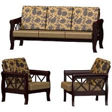 Image result for WOODEN SOFA SET