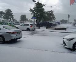 Hail storm 'like driving on marbles'