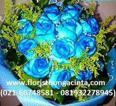 Image result for karangan bunga mawar biru