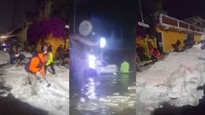 Cae tormenta en Cuajimalpa: intensa lluvia y granizo dejan inundaciones, afectaciones viales y personas varadas