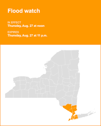 Flood watch for Hudson Valley for Thursday caused by substantial rainfall