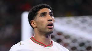 Achraf Hakimi during a World Cup match