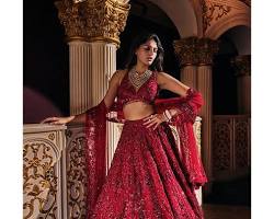 Image of Maroon Lehenga