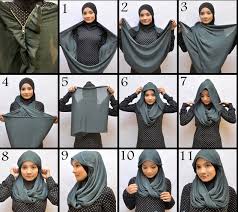 Hasil gambar untuk langkah-langkah memasang jilbab