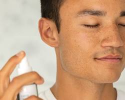 Image of person applying toner