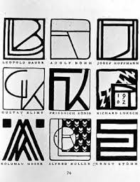 Unbekannt - Monograms of nine Jugendstil artists: Leopold Bauer ... - 36_75364~monograms-of-nine-jugendstil-artists:-leopold-bauer,-adolf-bohm-(1861-1927),-josef-hoffmann-(1870-1956),-gustav-klimt-(1862-1918