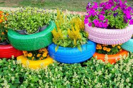 Image result for flowers on tires