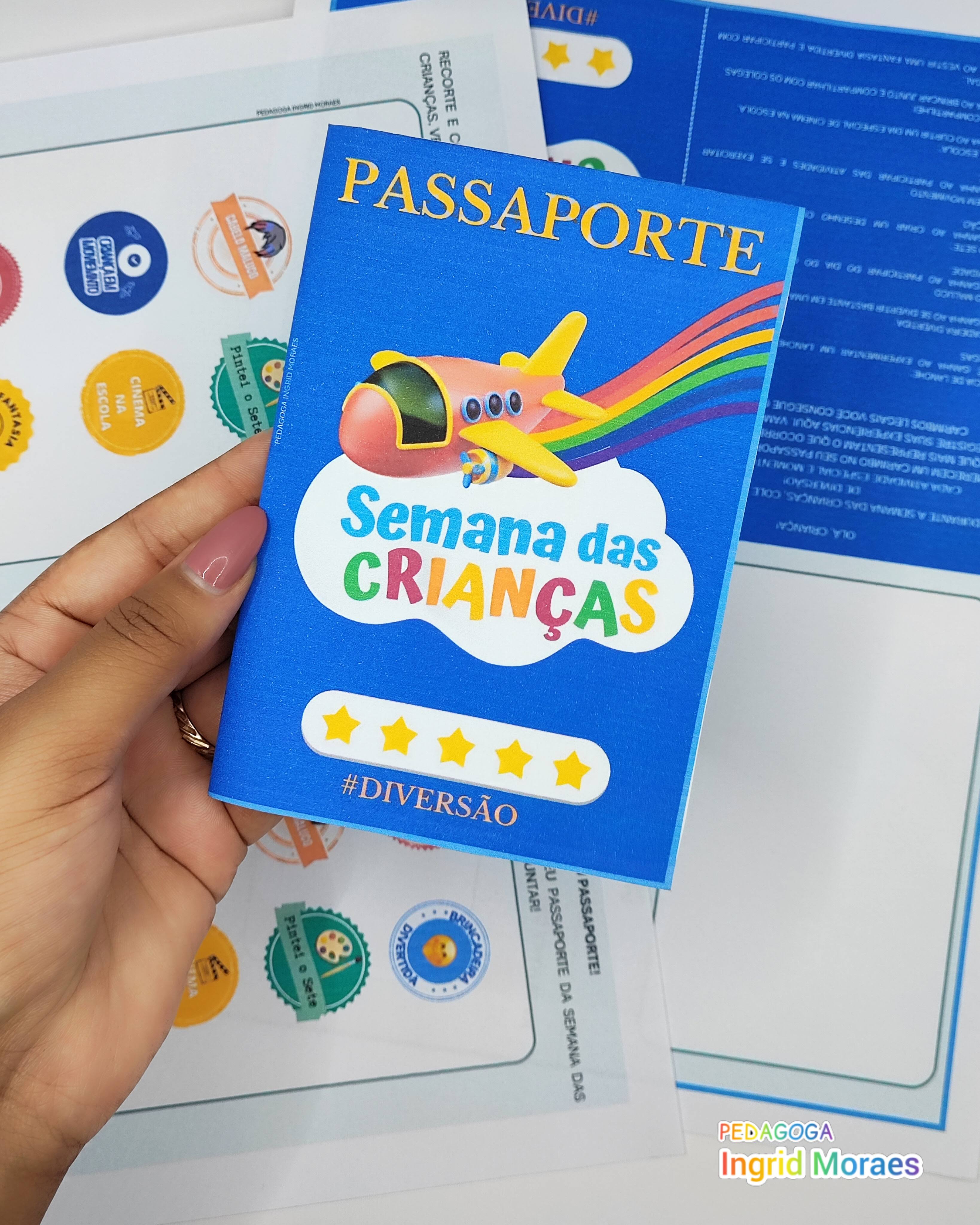 Passaporte Semana das Crianças - Atividade Lúdica e Interativa