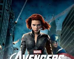 Image of Avengers movie poster with Scarlett Johansson