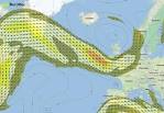 Weather Model - North Atlantic Jet Stream Wind and 2mb