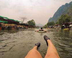 Tubing in Vang Vieng, Laos