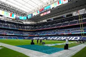 Atmosphere at Santiago Bernabeu Stadium looking a lot different ahead of 1st NFL game in Spain