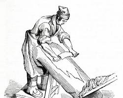 Image of unhairing hides