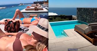 Ticiane Pinheiro e Rafa Justus renovam o bronze na Grécia, em hotel com diárias de até R$ 50 mil