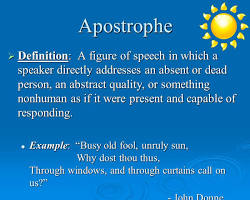 Image of Apostrophe in literature