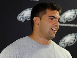 Eagles rookie Alejandro Villanueva speaks to members of the media during an availability after rookie camp at the team&#39;s NFL football practice facility on ... - 051714_alejandro-villanueva_600
