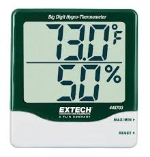 Extech Indoor Digital Hygrometer, 14 to 140°F -10 to 60°C ...