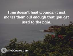 Time doesnt heal wounds it just makes them old enough that you get ... via Relatably.com