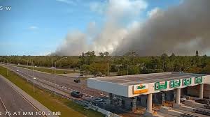 Large Wildfire Erupts Near South Florida's 'Alligator Alley'