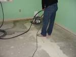 Preparing concrete floor for stain