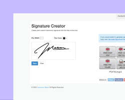 Image of signature generated using an online tool