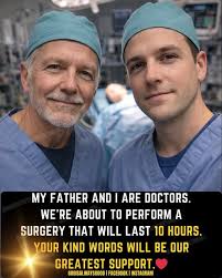 Father and son doctors perform surgery together