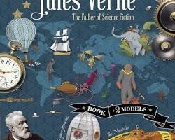 Image of Scientists reading Jules Verne's books