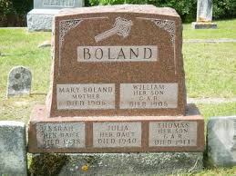 William Boland, GAR, Son of Mary, d. 1905. Thomas Boland, GAR, Son of Mary, d. 1914 - DSCN8590