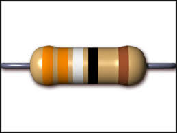 Resistor: Orange, Orange, White, Black. Gold bar