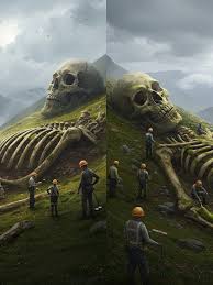 Mᴀssive Skeleton Unearthed at Archaeological Dig 👉See more : https://mystery.apkclass.info/1255/ Archaeologists have uncovered an enormous humanoid skeleton lying fully extended beneath the earth, its size dwarfing the excavation team working ...