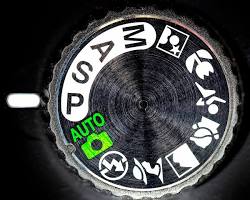 camera dial showing the 'P' symbol resmi