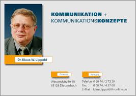 Kommunikation und Kommunikationskonzepte Dr. Klaus Lippold - komm-lippold-karte