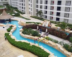Ocean Eden Bay lazy river, AI generated