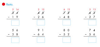 Resultado de imagen de restas llevando 2º primaria