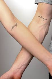 Quotes Always Temporary Tattoo - mini: Matching couple tattoos for ... via Relatably.com